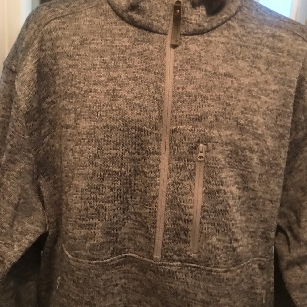 NWT Smith’s  mens grey quarter zip pull over XL fleece